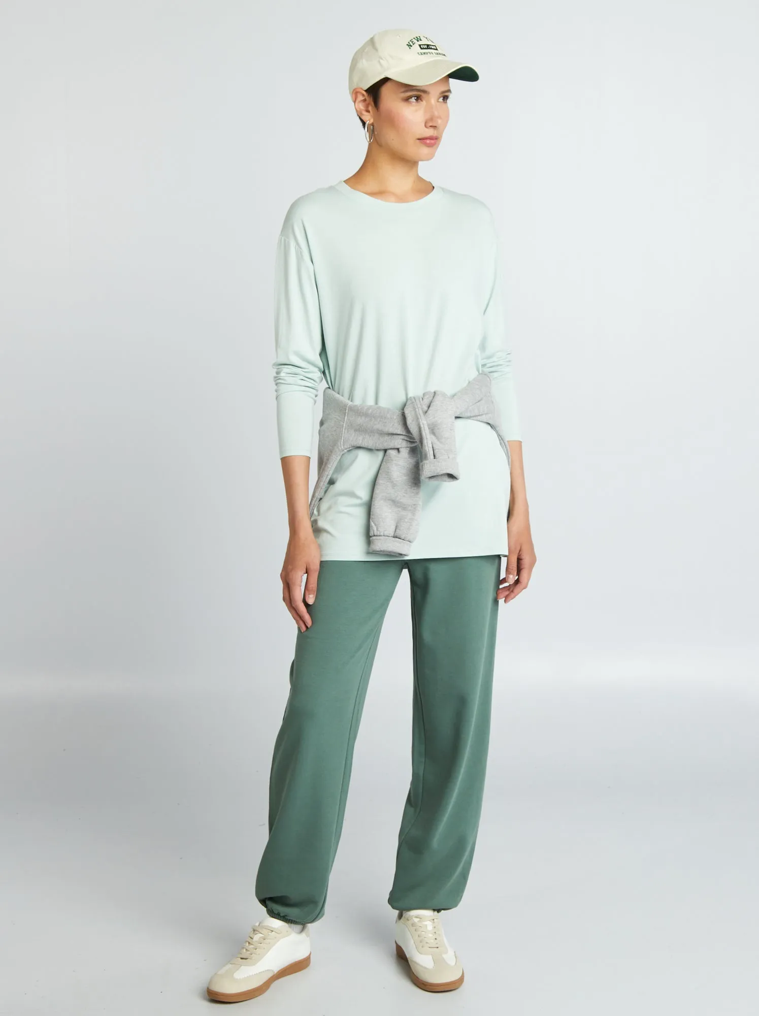 Joggers larghi tinta unita - VERDE