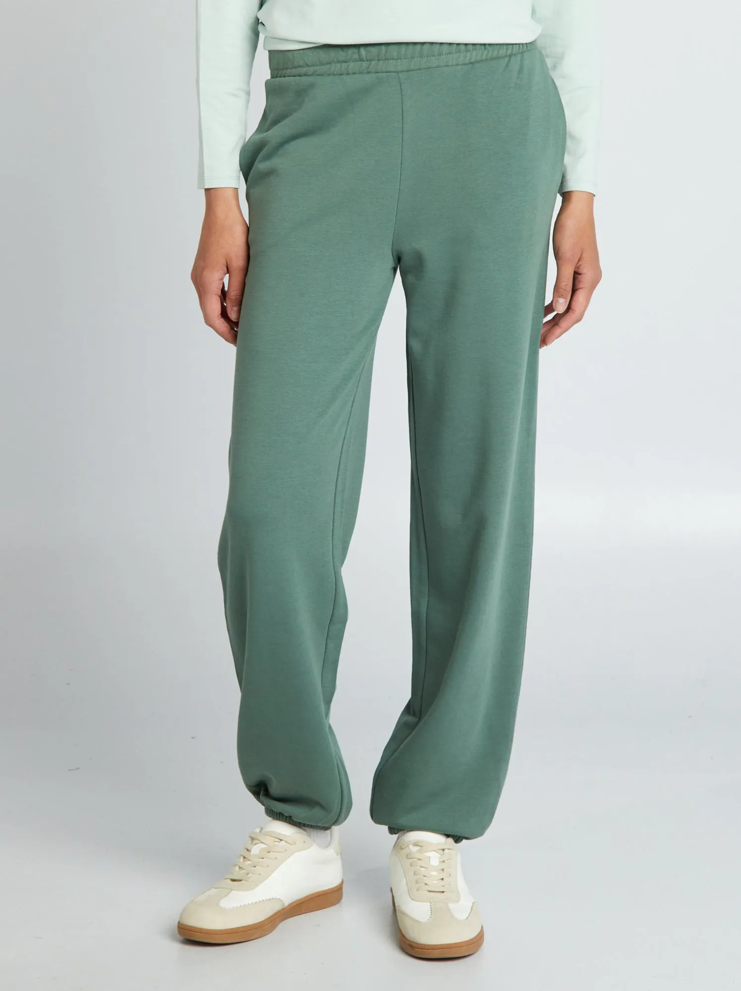Joggers larghi tinta unita - VERDE