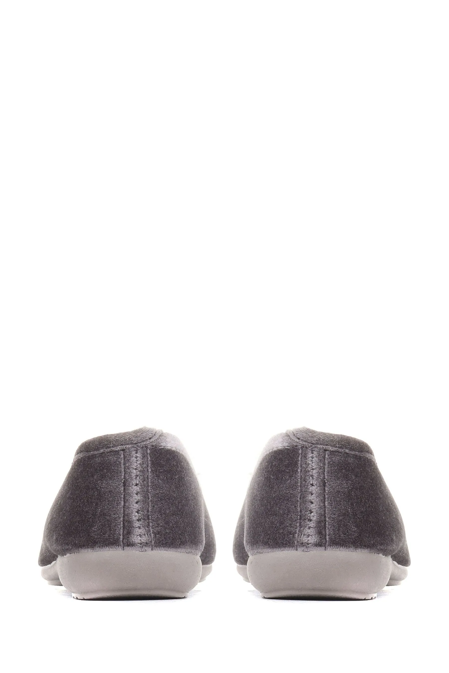 Jones Bootmaker - Grigio con stampa Erika - Pantofole con pompon