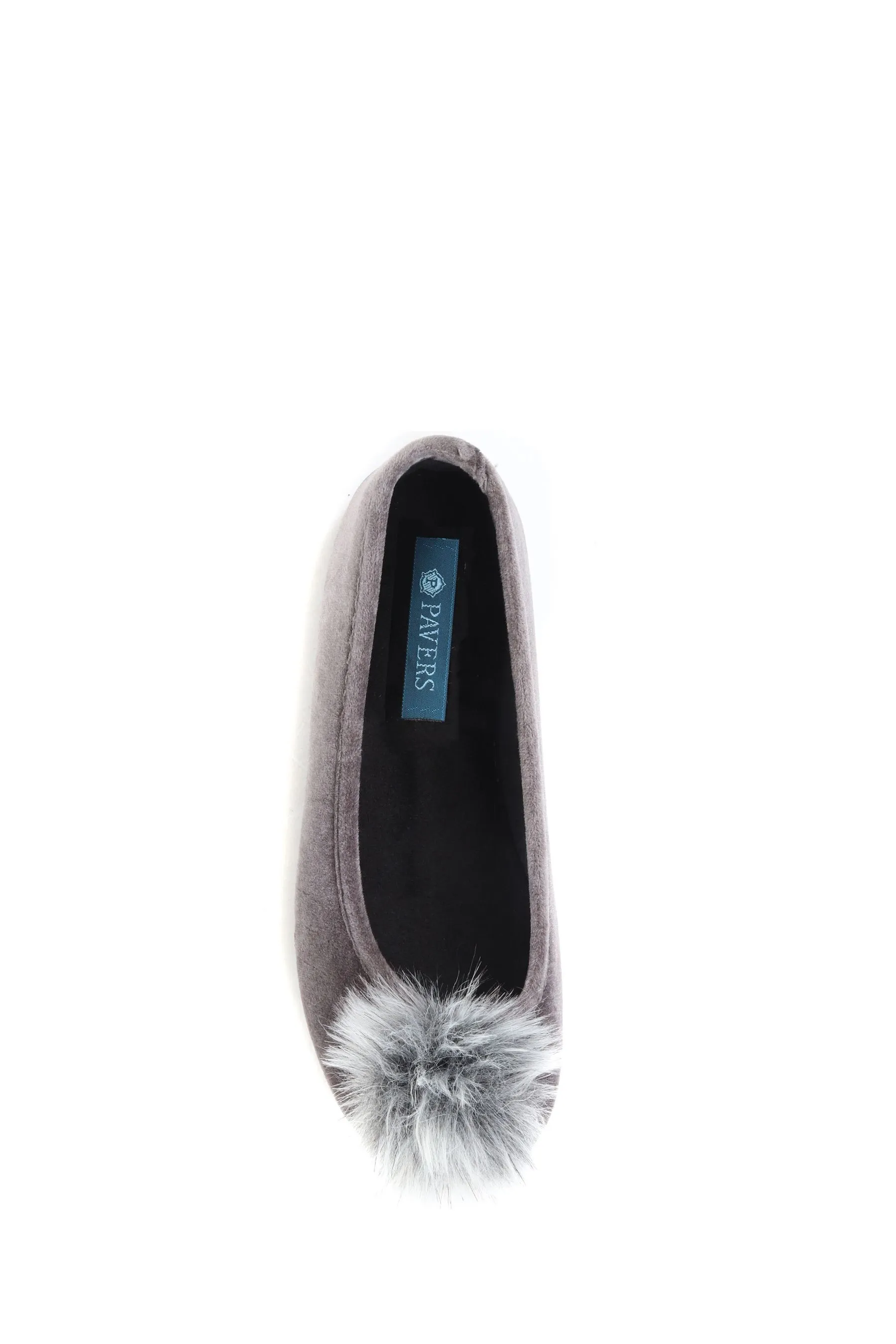 Jones Bootmaker - Grigio con stampa Erika - Pantofole con pompon
