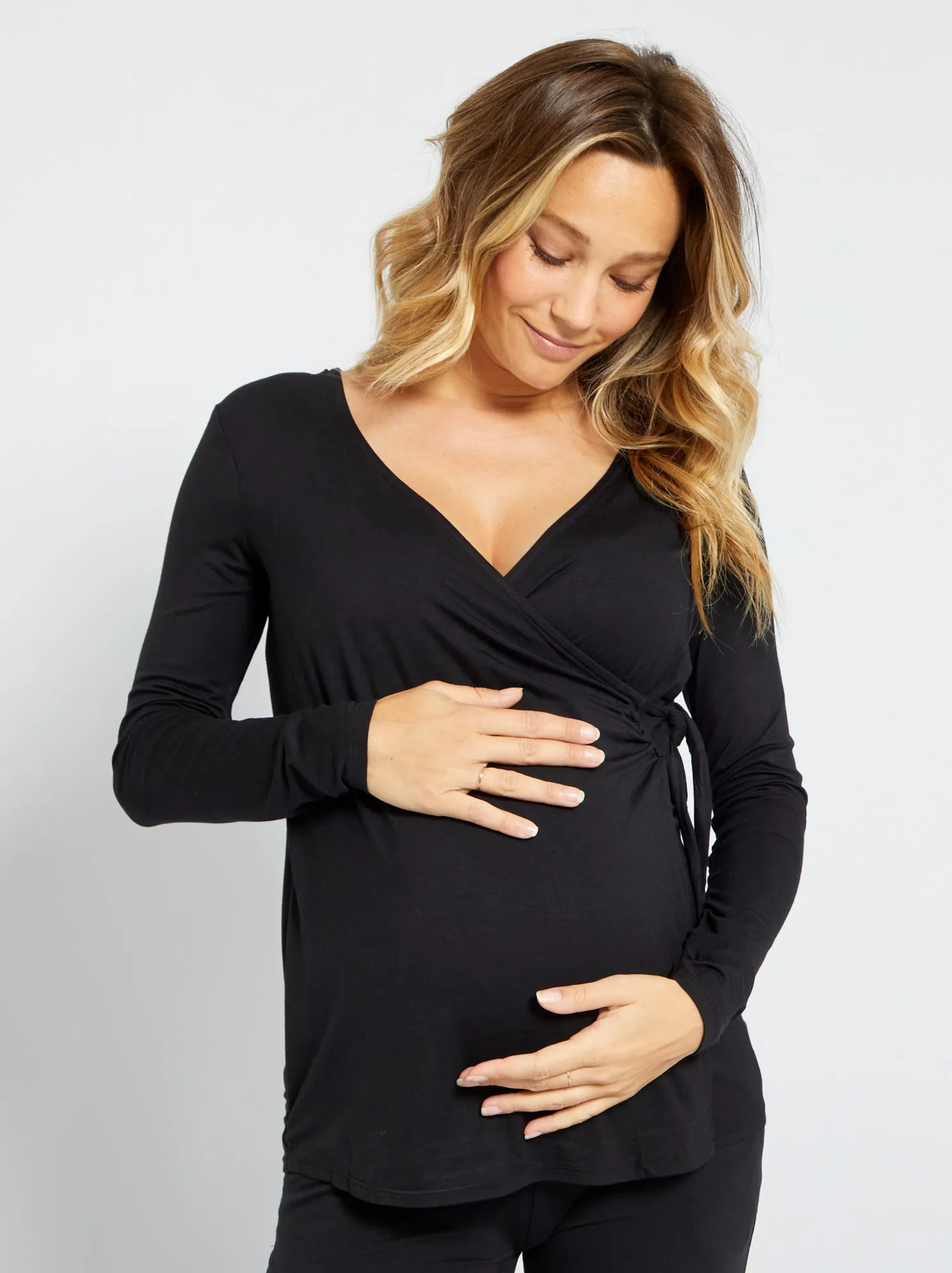 Kit da allattamento - T-shirt + pantaloni - 2 pezzi - Nero