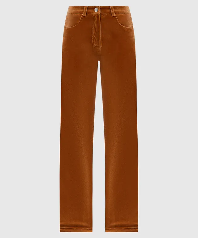 Kiton Pantaloni di velluto marrone D47106K05P55