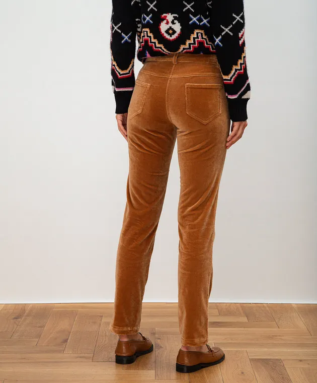Kiton Pantaloni di velluto marrone D47106K05P55