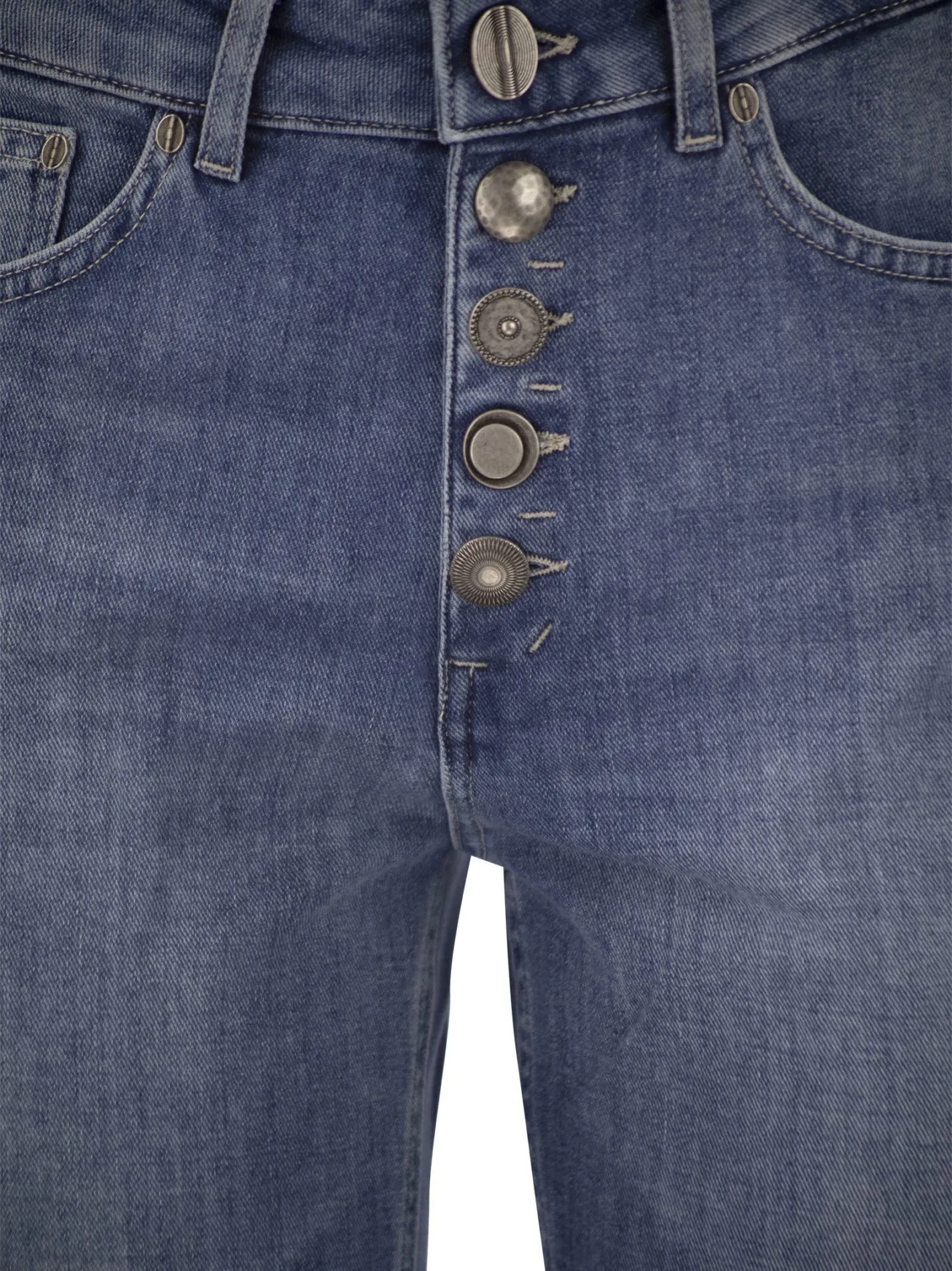 KOONS – Jeans larghi con bottoni gioiello