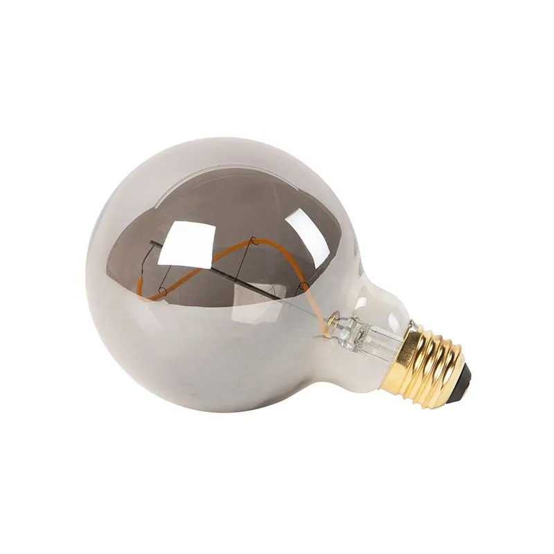 Lampada a filamento a spirale dimmerabile E27 a LED G95 fumo 4W 100 lm 2100K