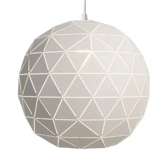 Lampada a sospensione Asterope, Ø 40 cm rotondo, bianco