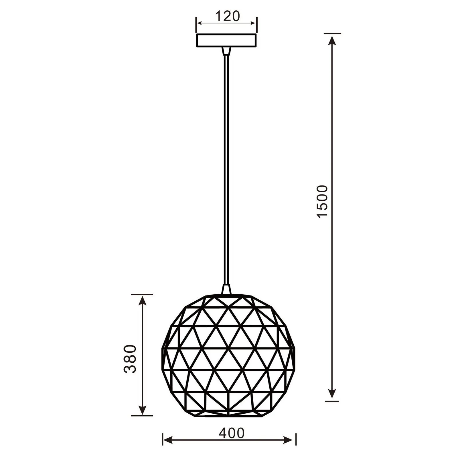 Lampada a sospensione Asterope, Ø 40 cm rotondo, bianco