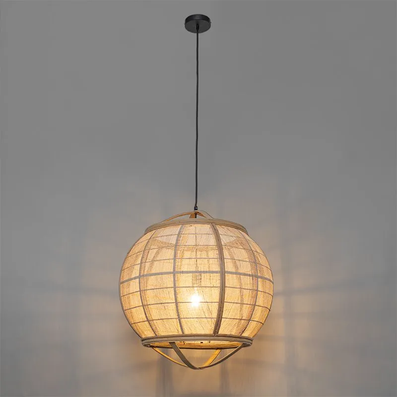Lampada a sospensione orientale marrone 58 cm - Pascal