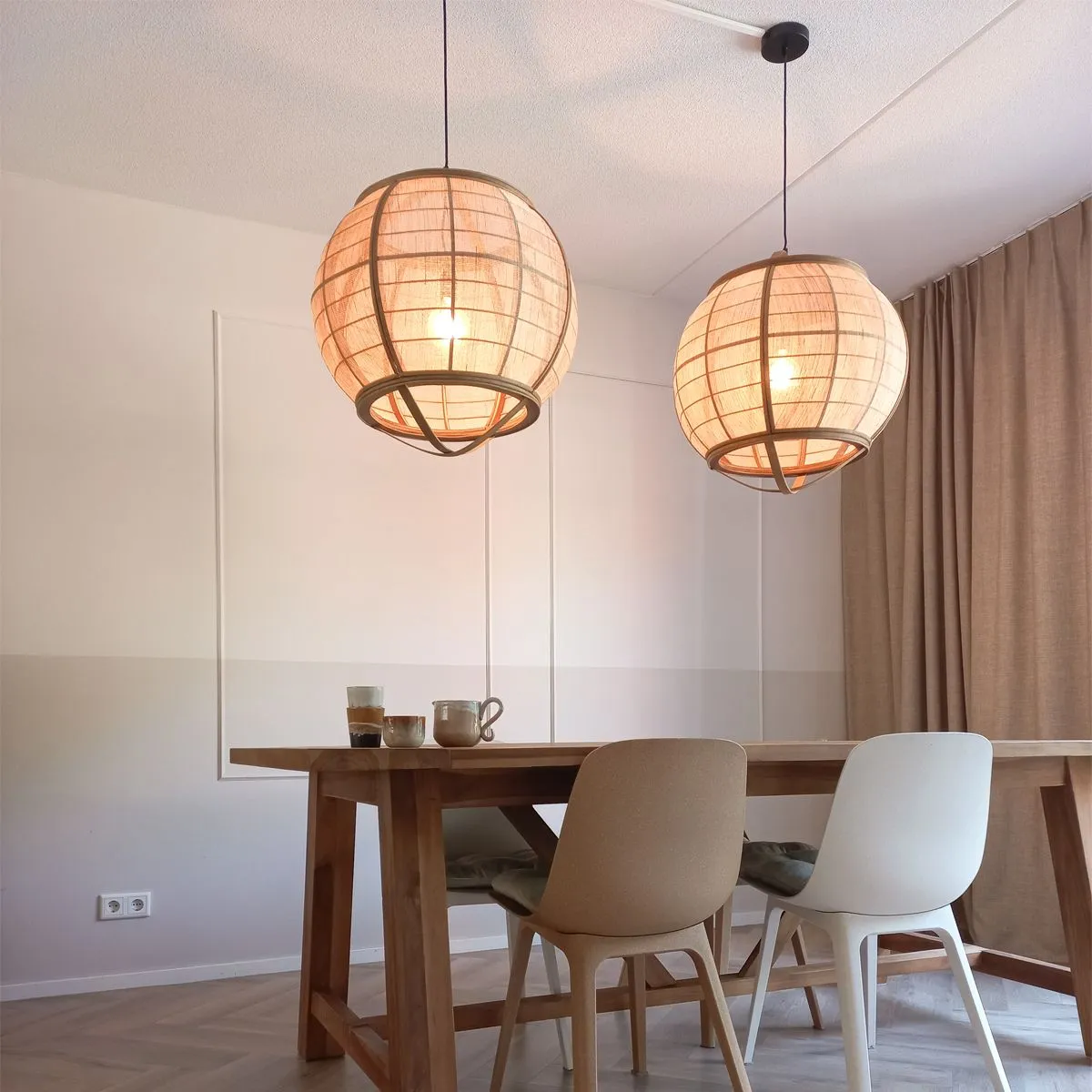 Lampada a sospensione orientale marrone 58 cm - Pascal
