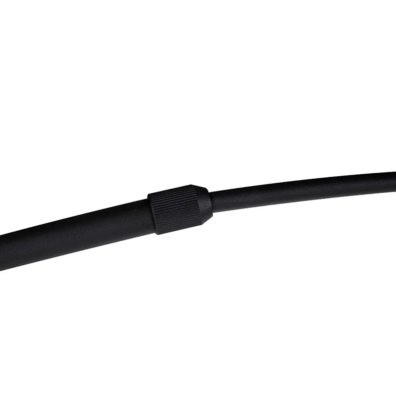 Lampada ad arco paralume in velluto nero disegno floreale 50 cm - XXL