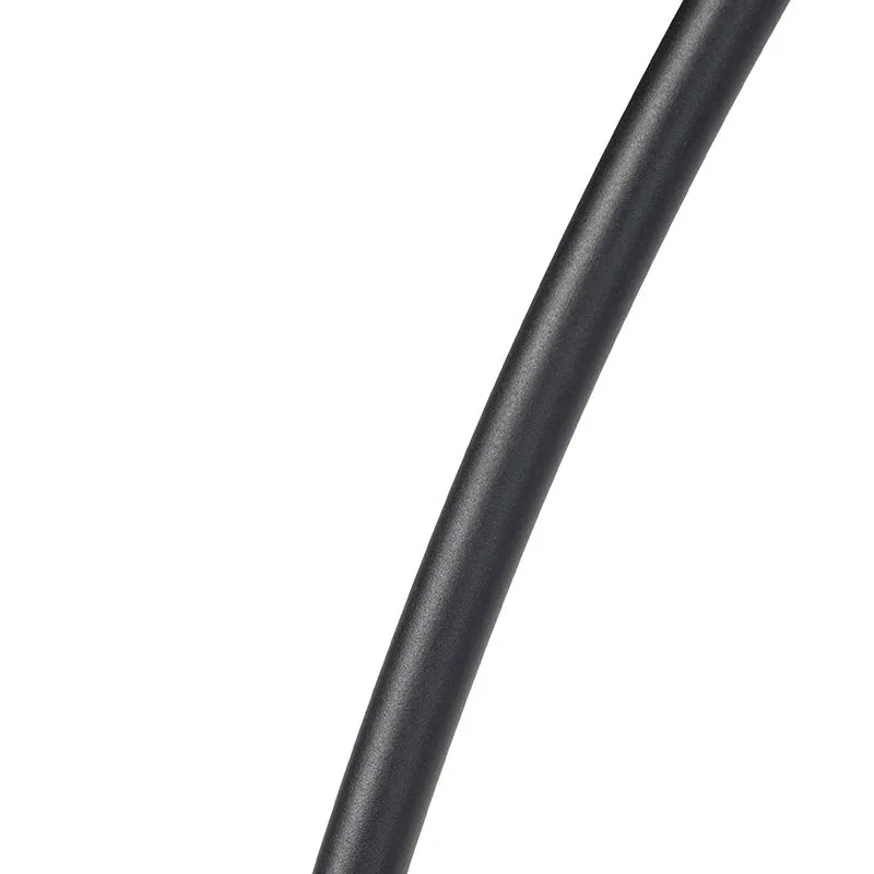 Lampada ad arco paralume in velluto nero disegno floreale 50 cm - XXL