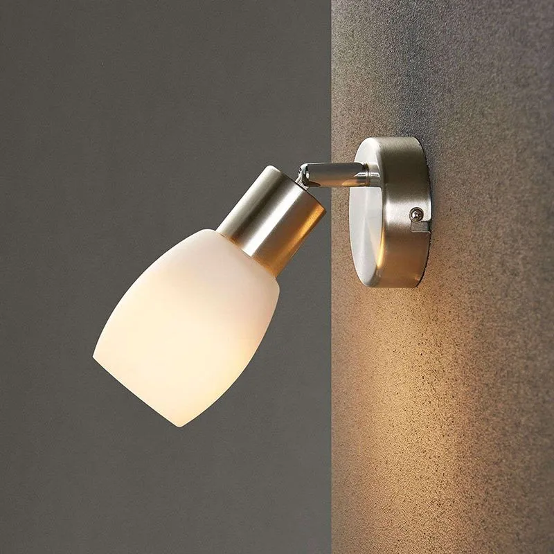 Lampada da parete classica cromata con E14 e easydim orientabili - Arda