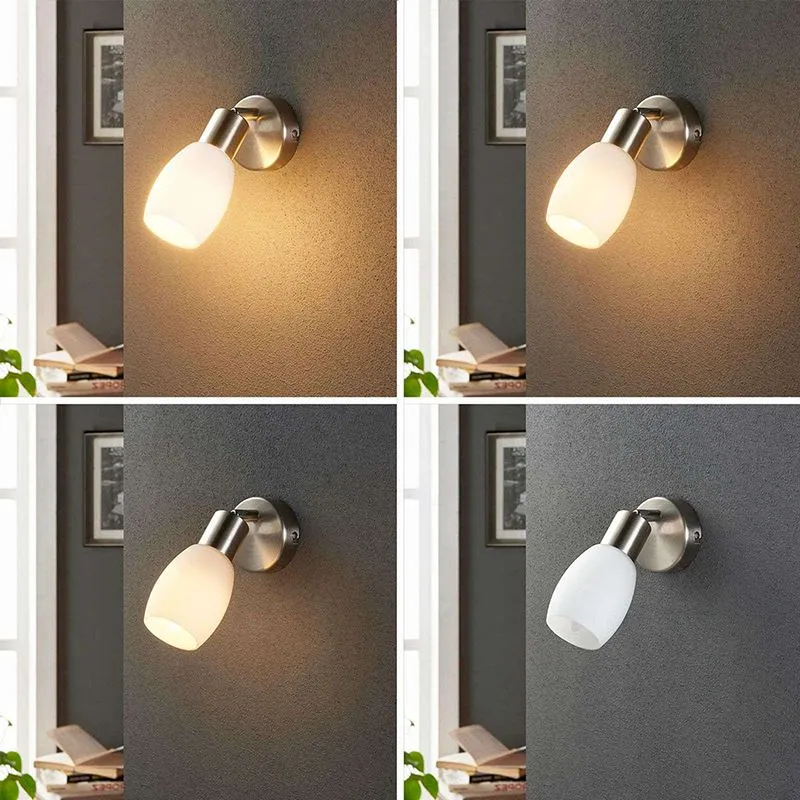 Lampada da parete classica cromata con E14 e easydim orientabili - Arda