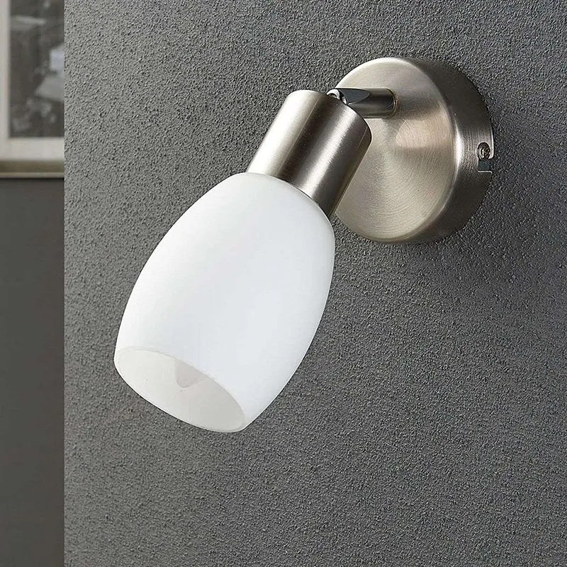 Lampada da parete classica cromata con E14 e easydim orientabili - Arda