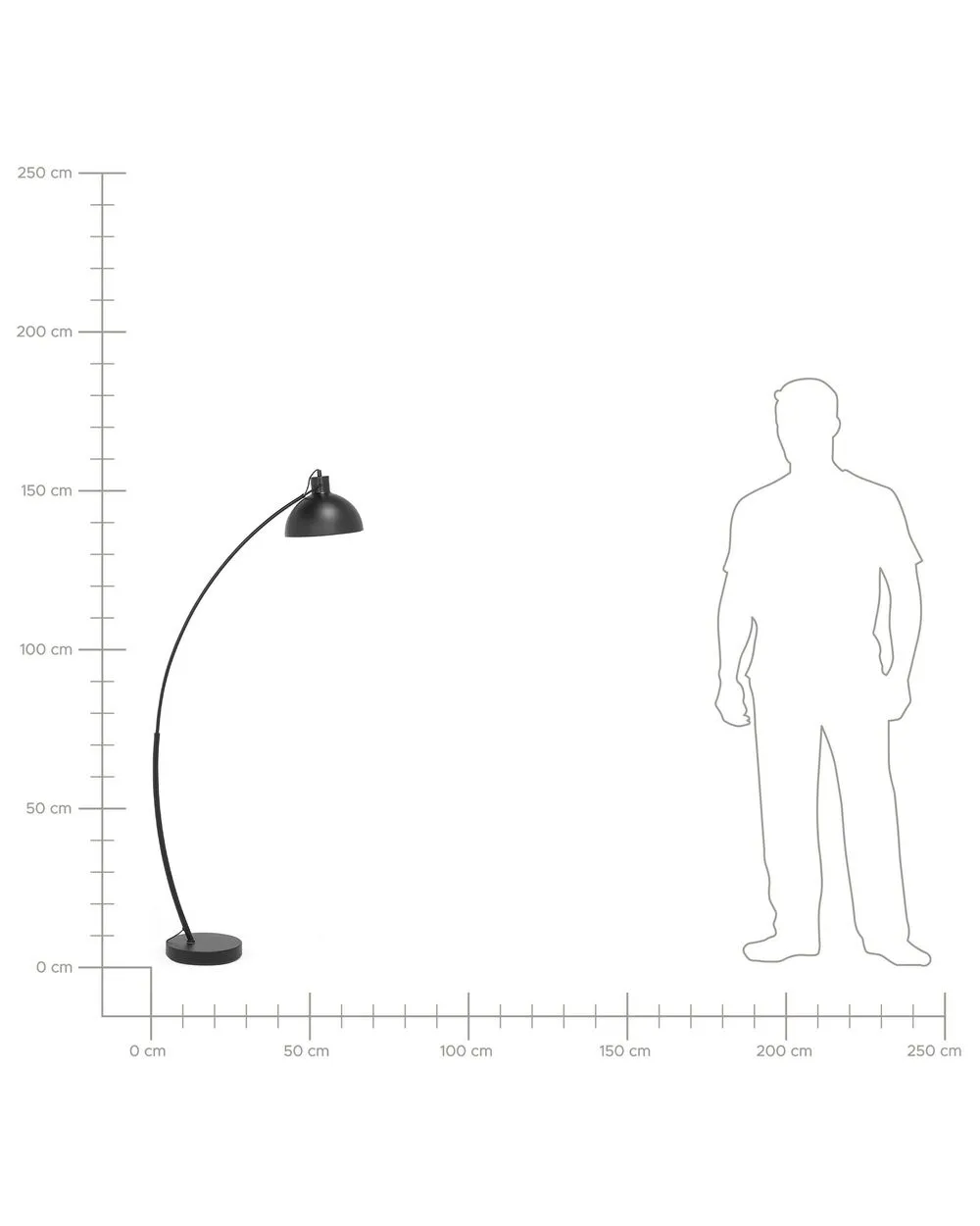 Lampada da pavimento DINTEL Metallo Nero