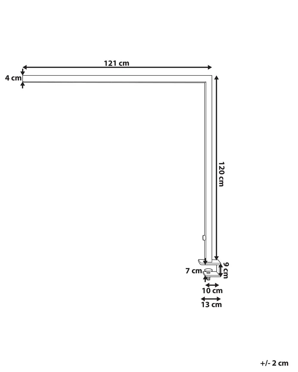 Lampada da tavolo con morsetto a LED VOLANS con dimmer Metallo Bianco