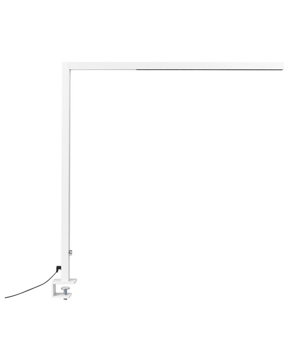 Lampada da tavolo con morsetto a LED VOLANS con dimmer Metallo Bianco