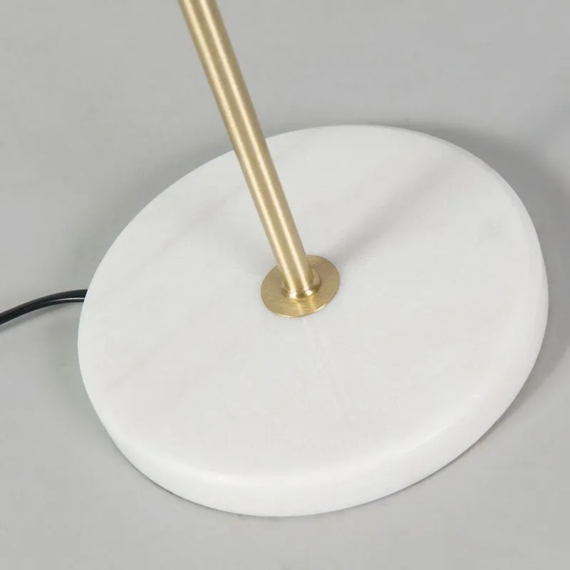 Lampada da tavolo in ottone con paralume nero 20 cm - Kaso