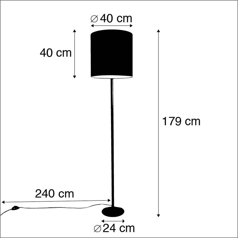 Lampada da terra botanica oro con paralume design farfalla 40 cm - Simplo