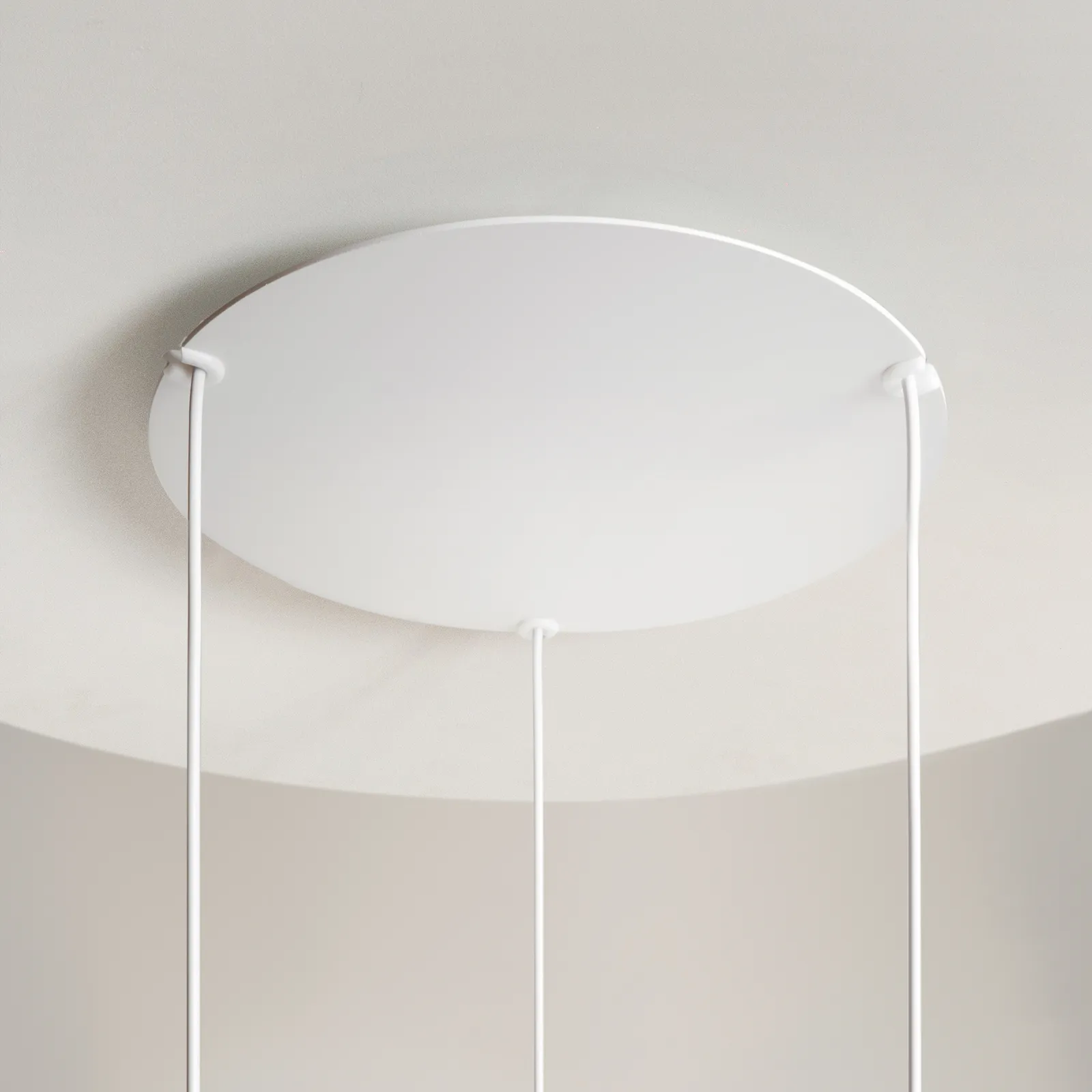 Lampada LED a sospensione Maytoni Reflex, paralume in tessuto, a 3 luci.