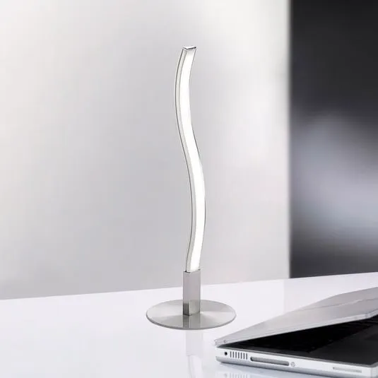 Lampada LED da tavolo Wave 3.000K 30cm acciaio