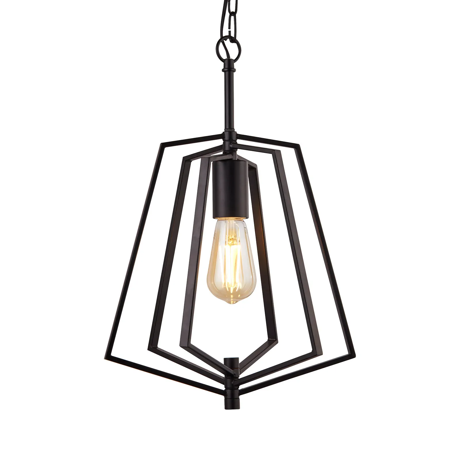 Lampada sospensione Slinky, 1 luce, nero satinato