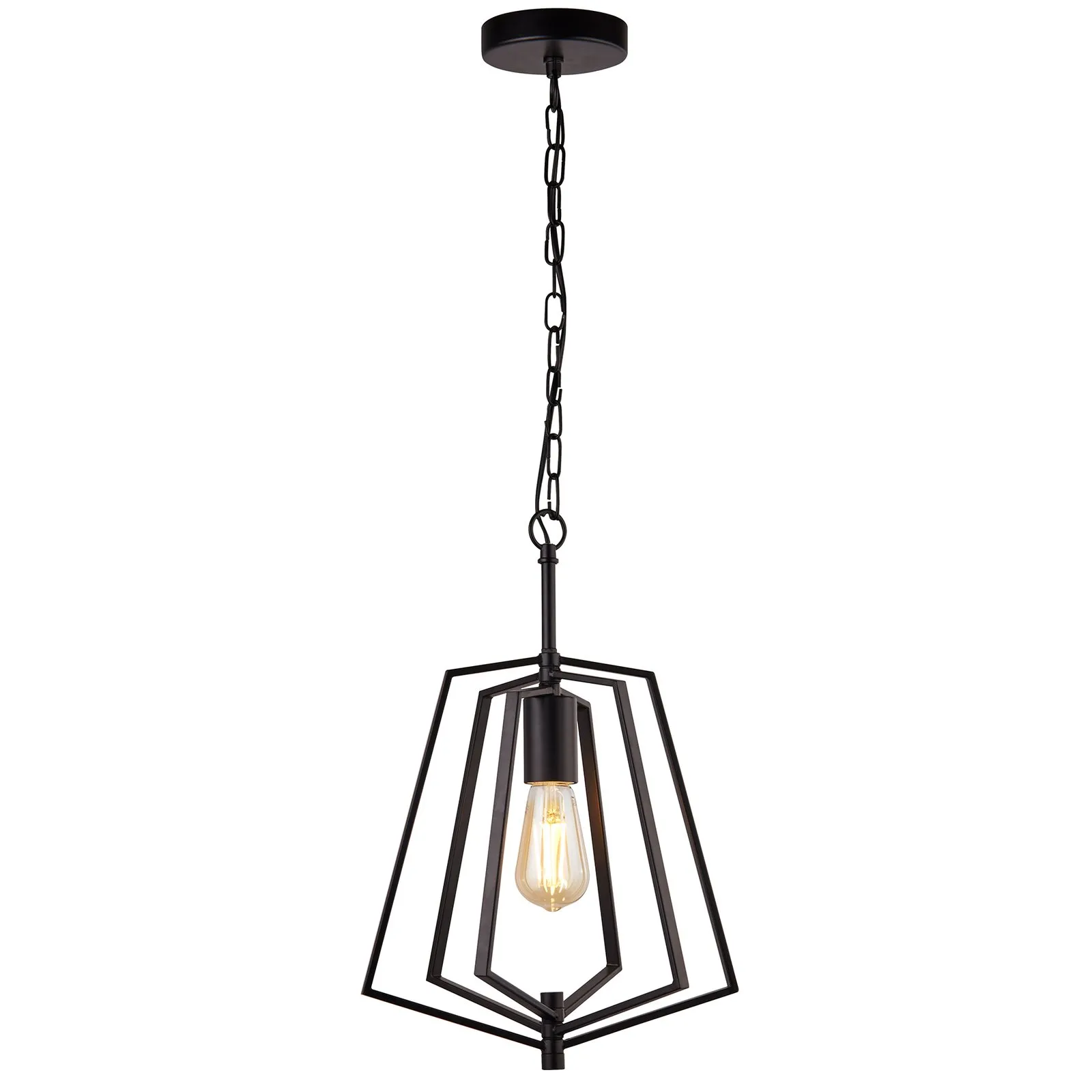 Lampada sospensione Slinky, 1 luce, nero satinato