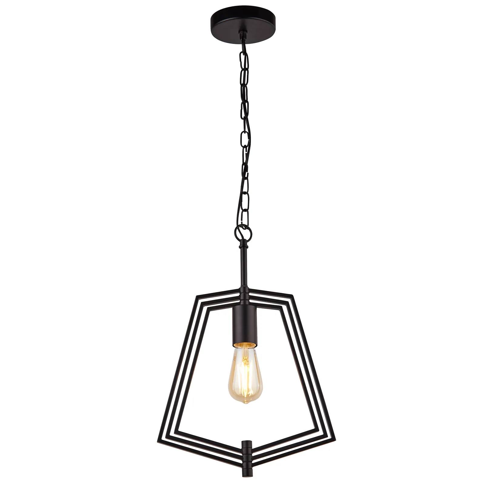 Lampada sospensione Slinky, 1 luce, nero satinato