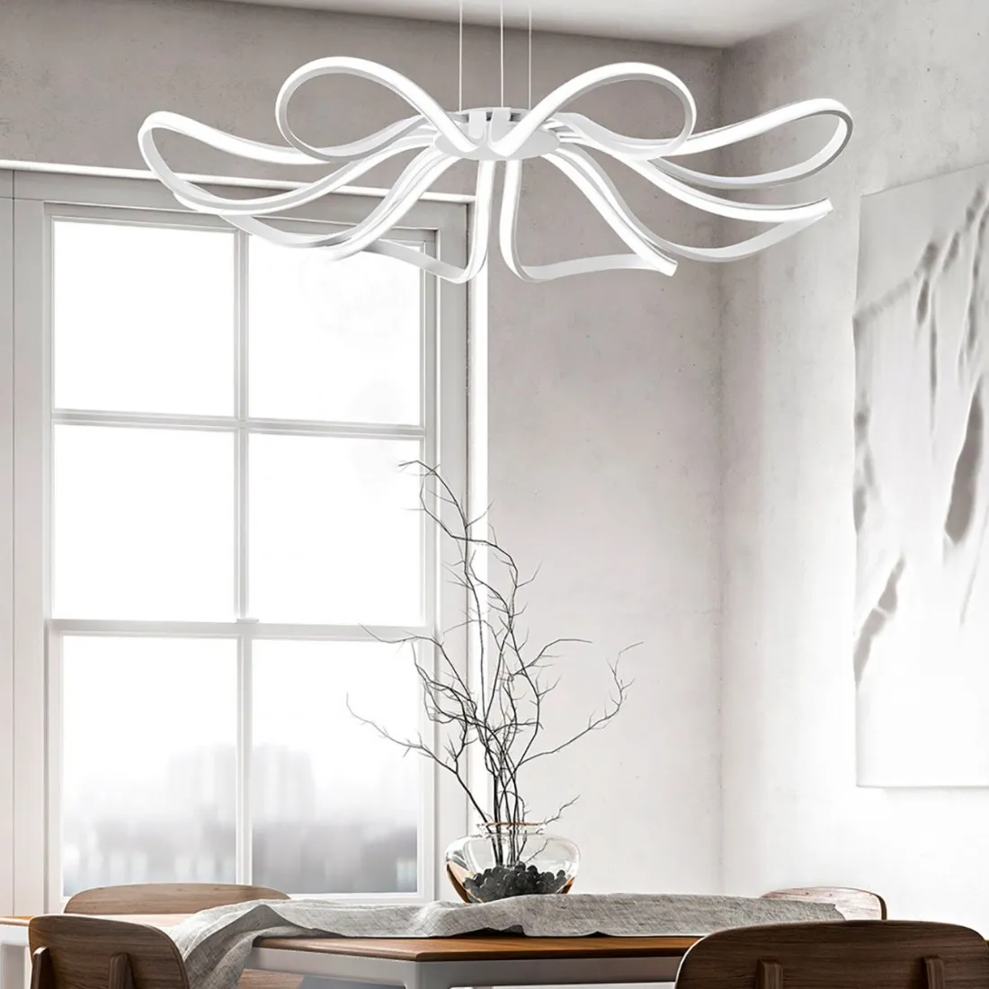Lampadario moderno alluminio Perenz BLOSSOM 6608 B LC LED sospensione