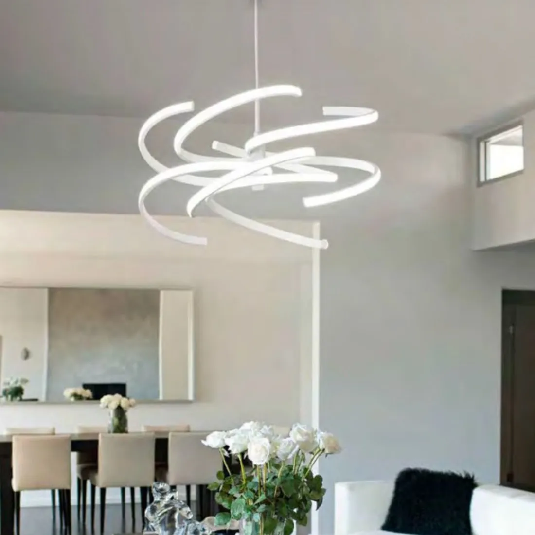 Lampadario moderno Perenz NEST 6397 B LC LED sospensione bianco