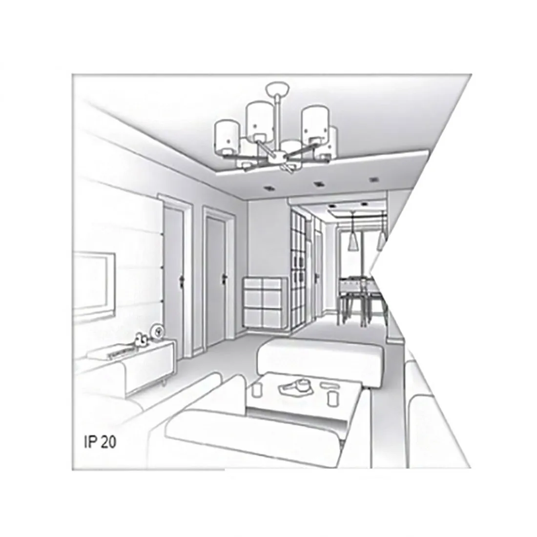 Lampadario moderno Top Light PLATE 1129 S4 Gx53 LED metallo monoemissione sospensione