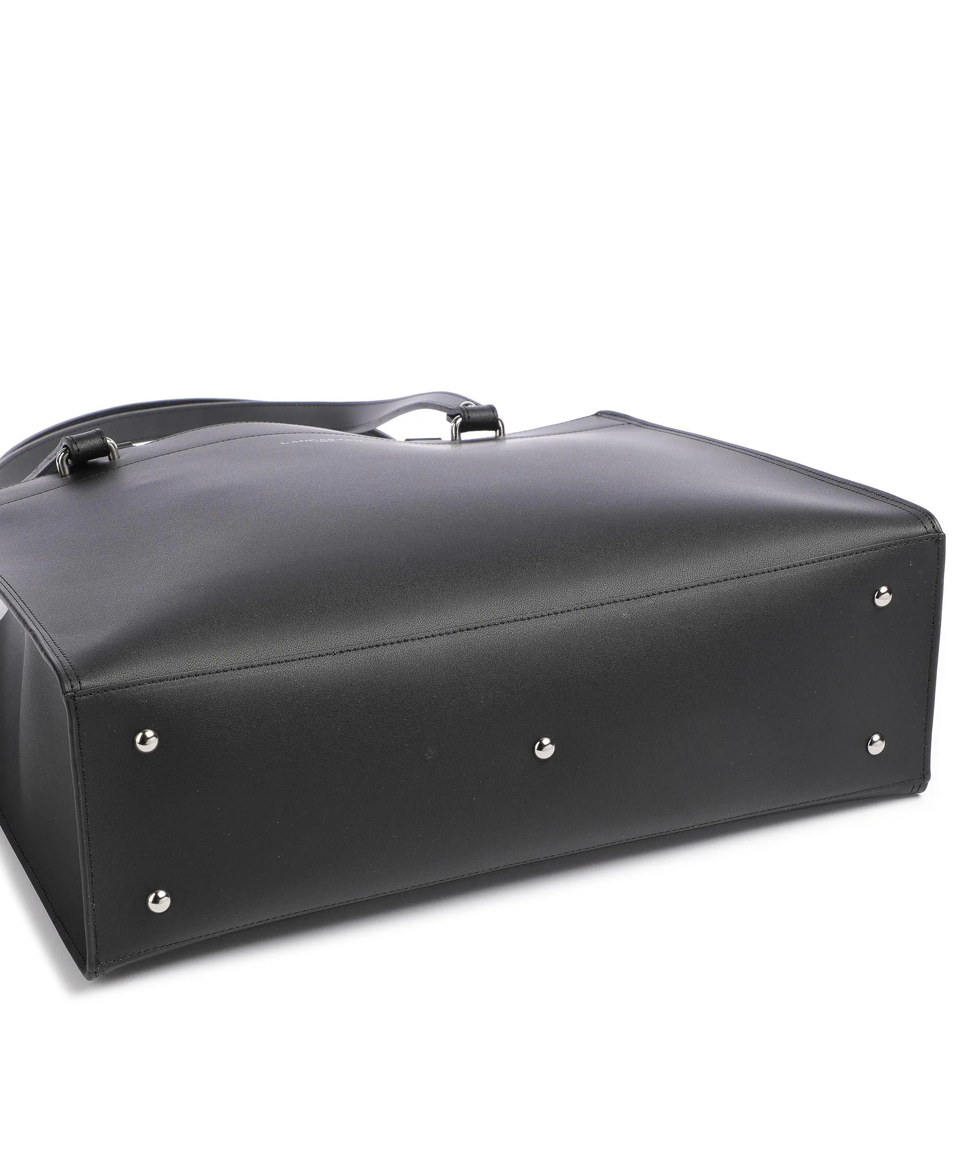  Lancaster Pur & Element City Borsa shopper pelle di vacchetta finemente grana nero  