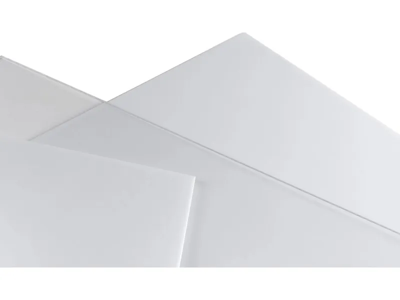 Lastra in vetro sintetico opalino Poliver 50x25 cm sp 2 mm opale
