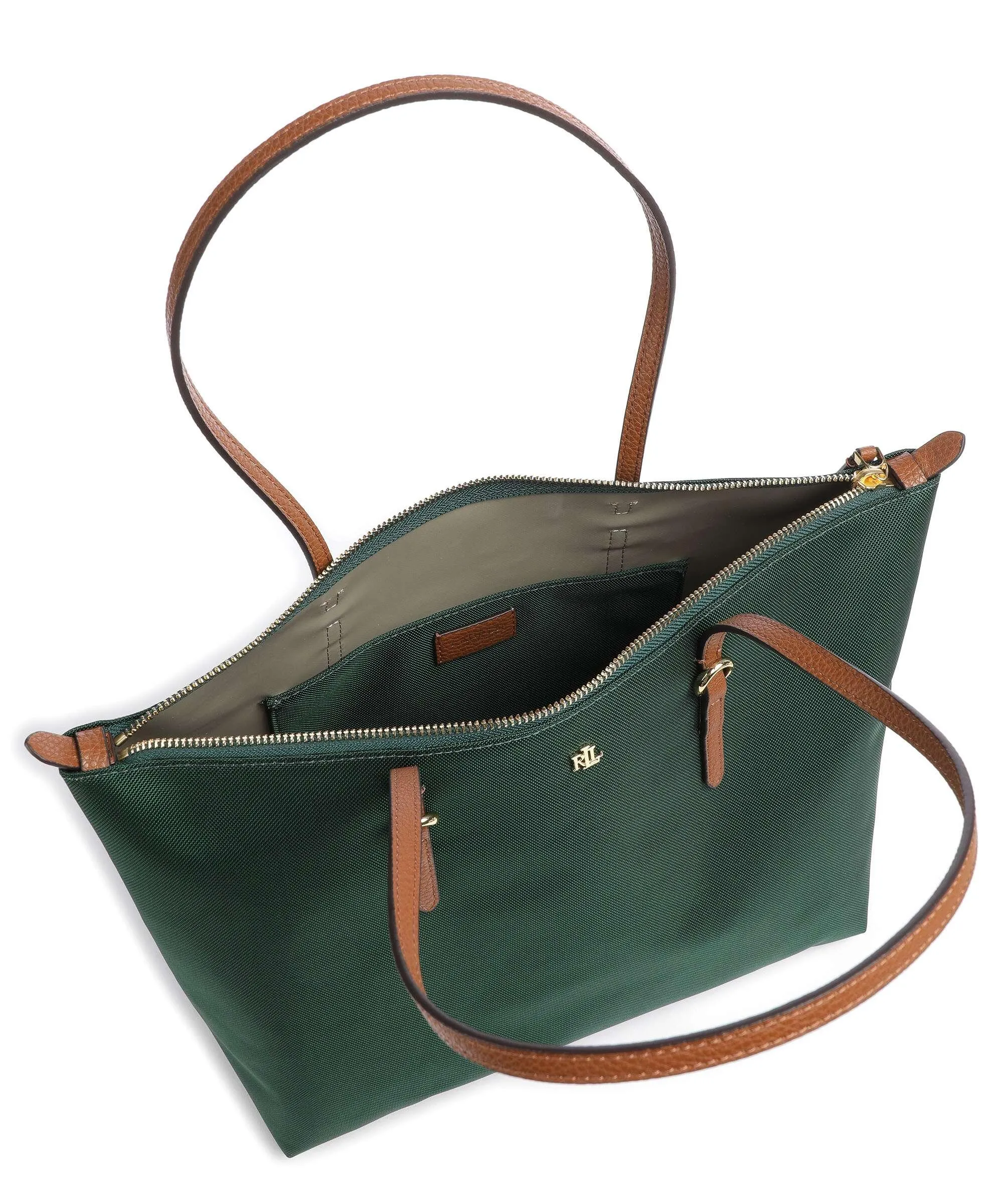  Lauren Ralph Lauren Keaton 26 Borsa shopper nylon verde scuro  