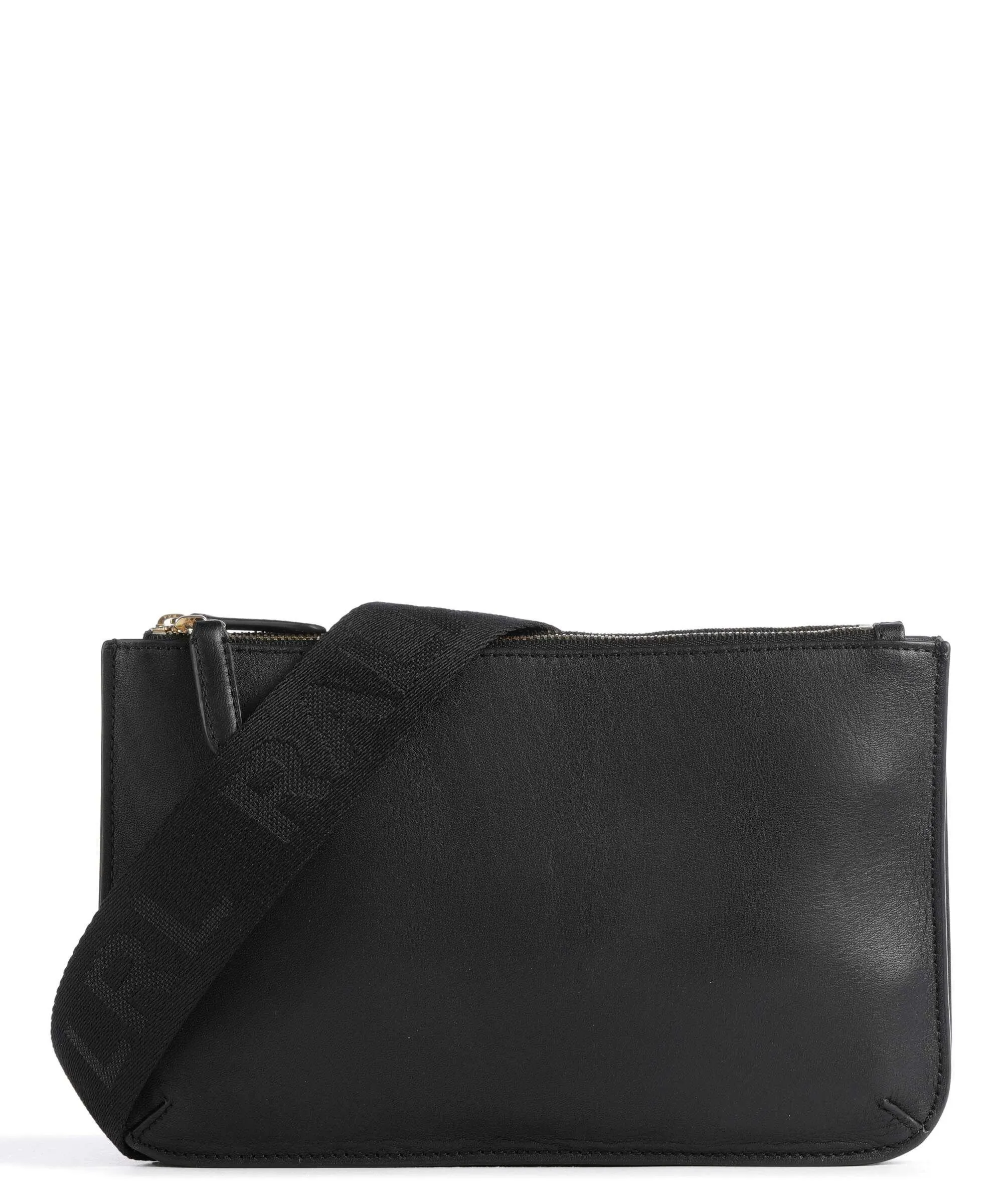  Lauren Ralph Lauren Landyn Medium Borsa a tracolla pelle di vacchetta finemente grana nero  