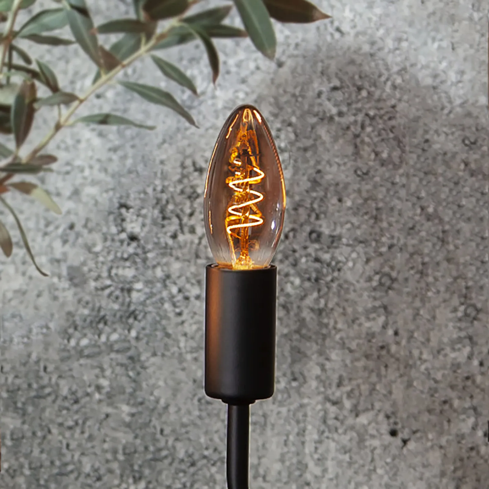 LED candela C35 E14 3W 1.800K 50 lm fumè