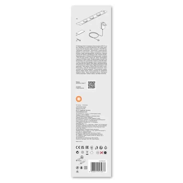 LEDVANCE LINEAR Illuminazione sottopensile Bianco, 1-Luce, Sensori di movimento