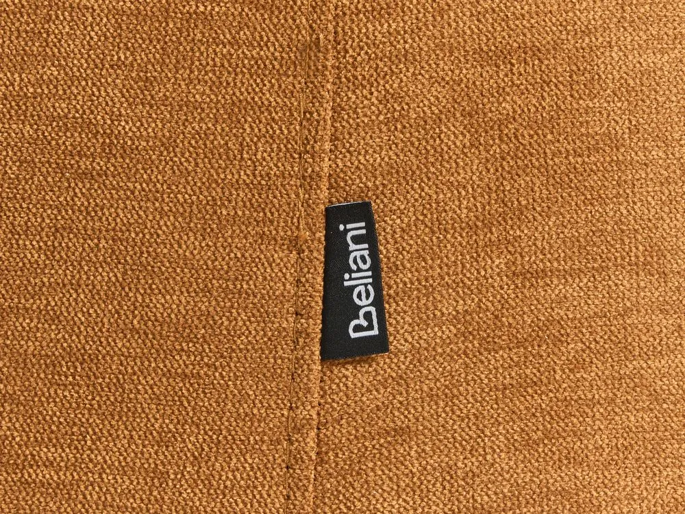 Left Hand Fabric Chaise Lounge Orange VALREAS
