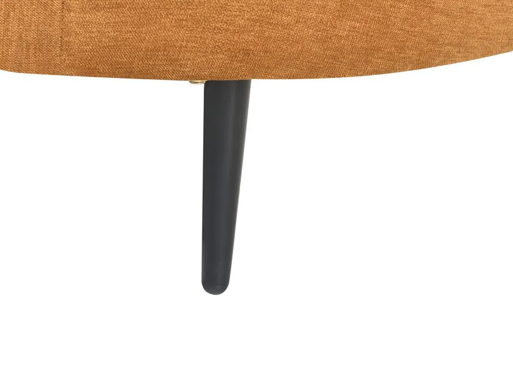 Left Hand Fabric Chaise Lounge Orange VALREAS