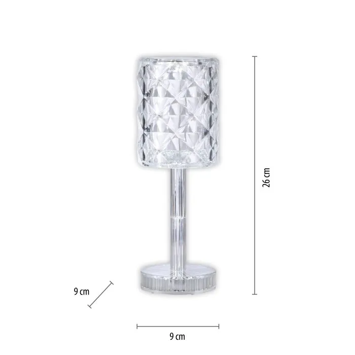 Leuchten-Direkt KRISTALA Lampada da tavolo Trasparente, chiaro, 1-Luce