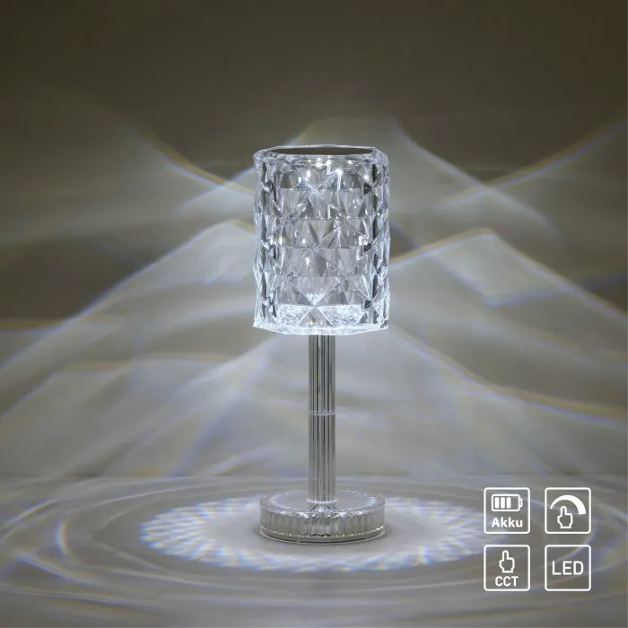 Leuchten-Direkt KRISTALA Lampada da tavolo Trasparente, chiaro, 1-Luce