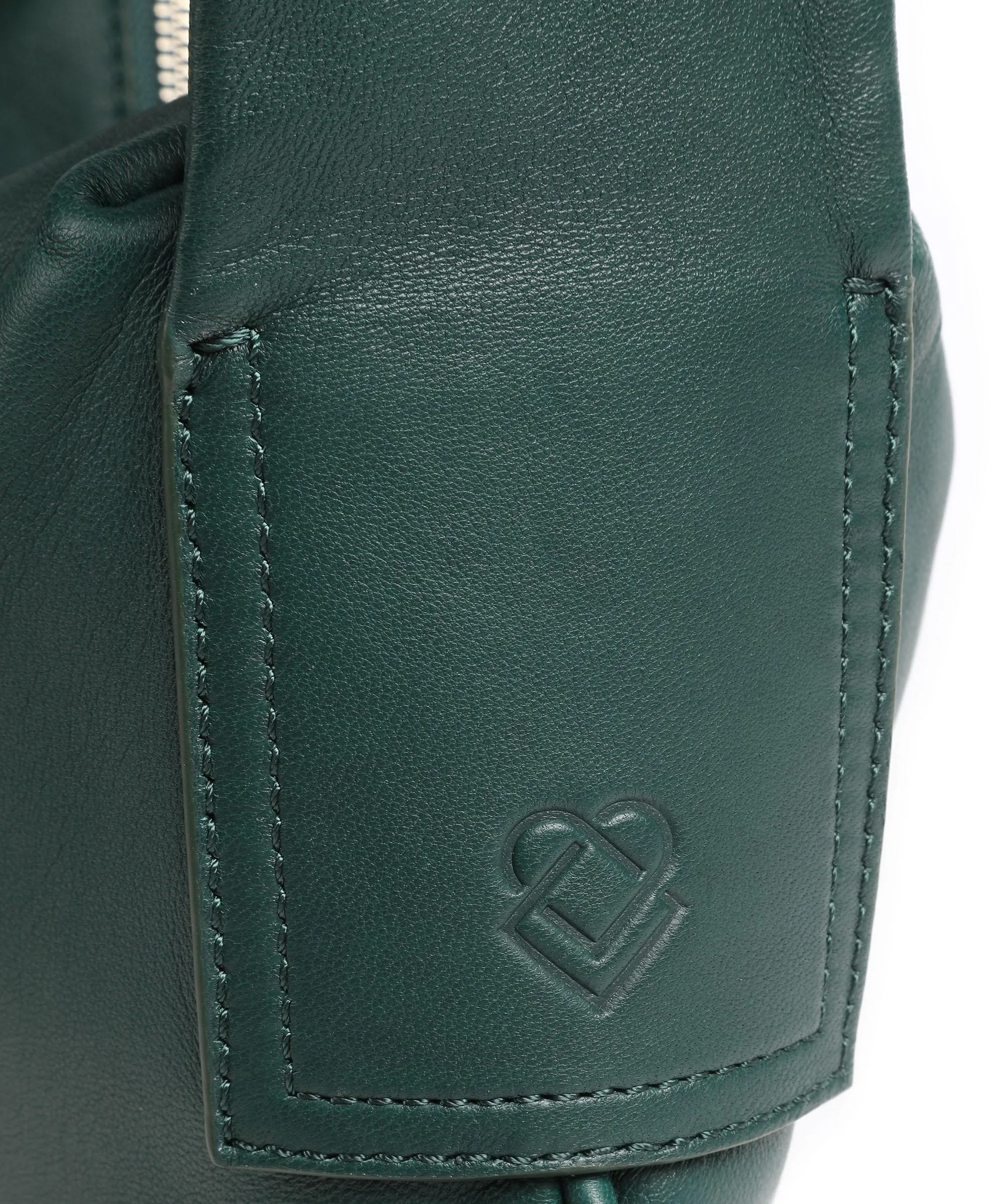  Liebeskind Erin M Borsa a tracolla pelle di pecora verde scuro  