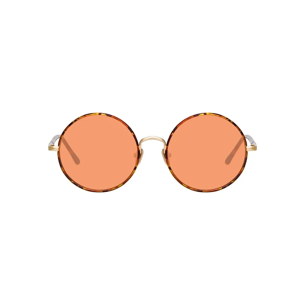 Linda Farrow - Occhiali da Sole Rotondi Welch in Tartaruga - LFL983C4SUN - Linda Farrow Eyewear