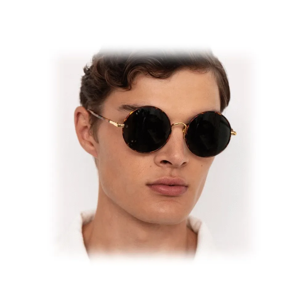 Linda Farrow - Occhiali da Sole Rotondi Welch in Tartaruga - LFL983C4SUN - Linda Farrow Eyewear