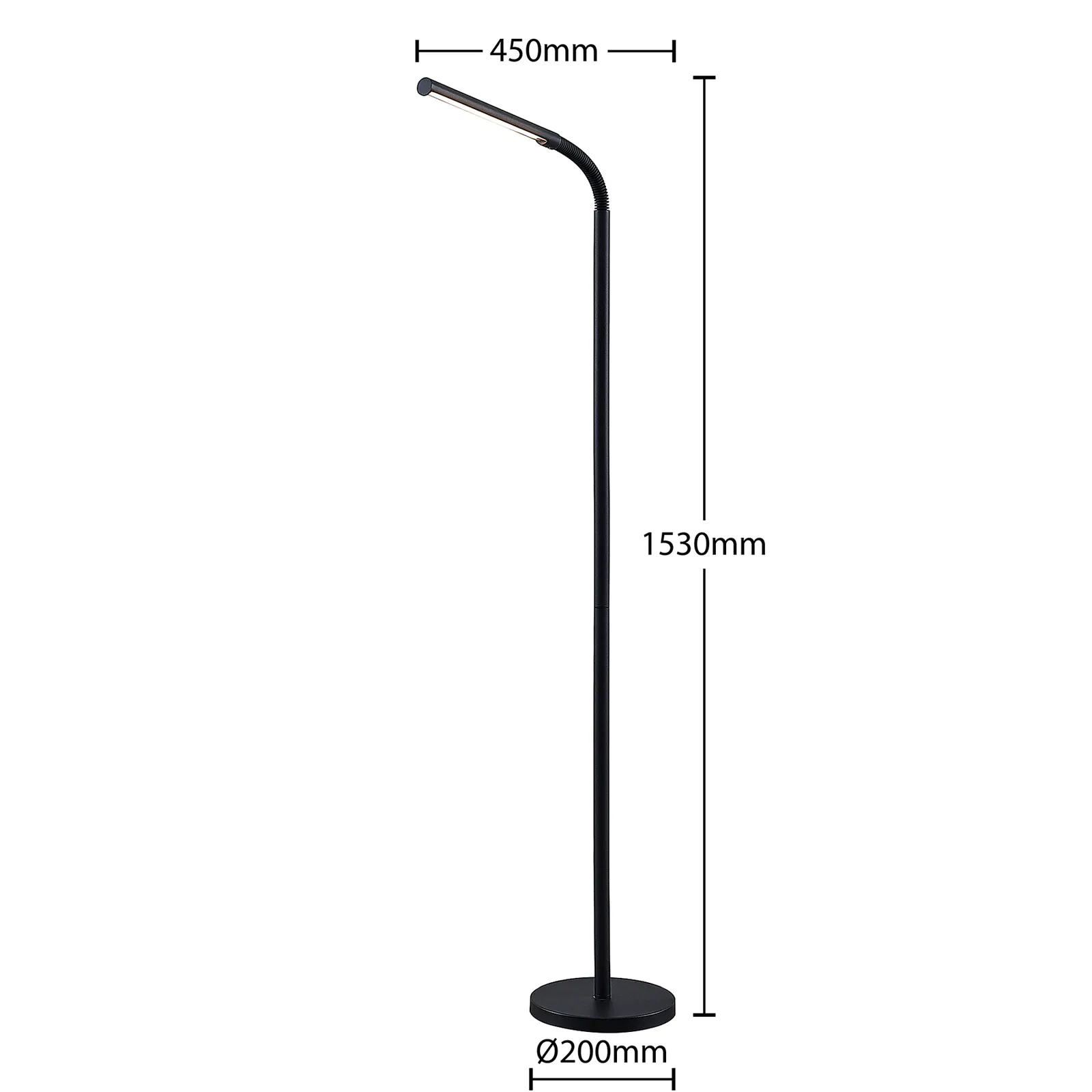 Lindby Romila piantana LED in nero