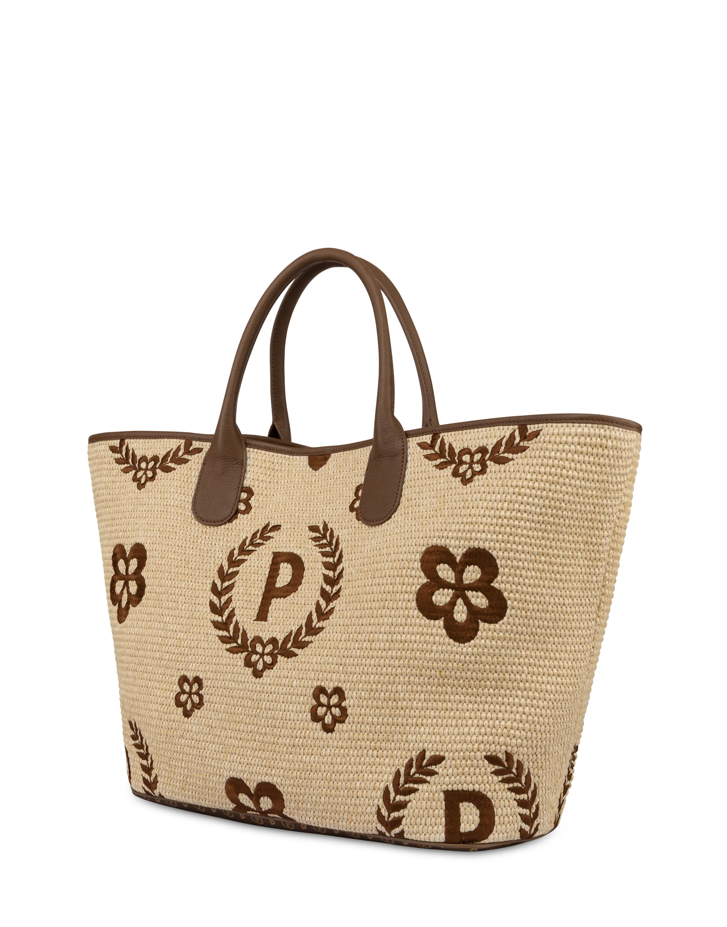     Linea Heritage Tote Bag In Paglia Macro Heritage Big Naturale/t.moro/marrone