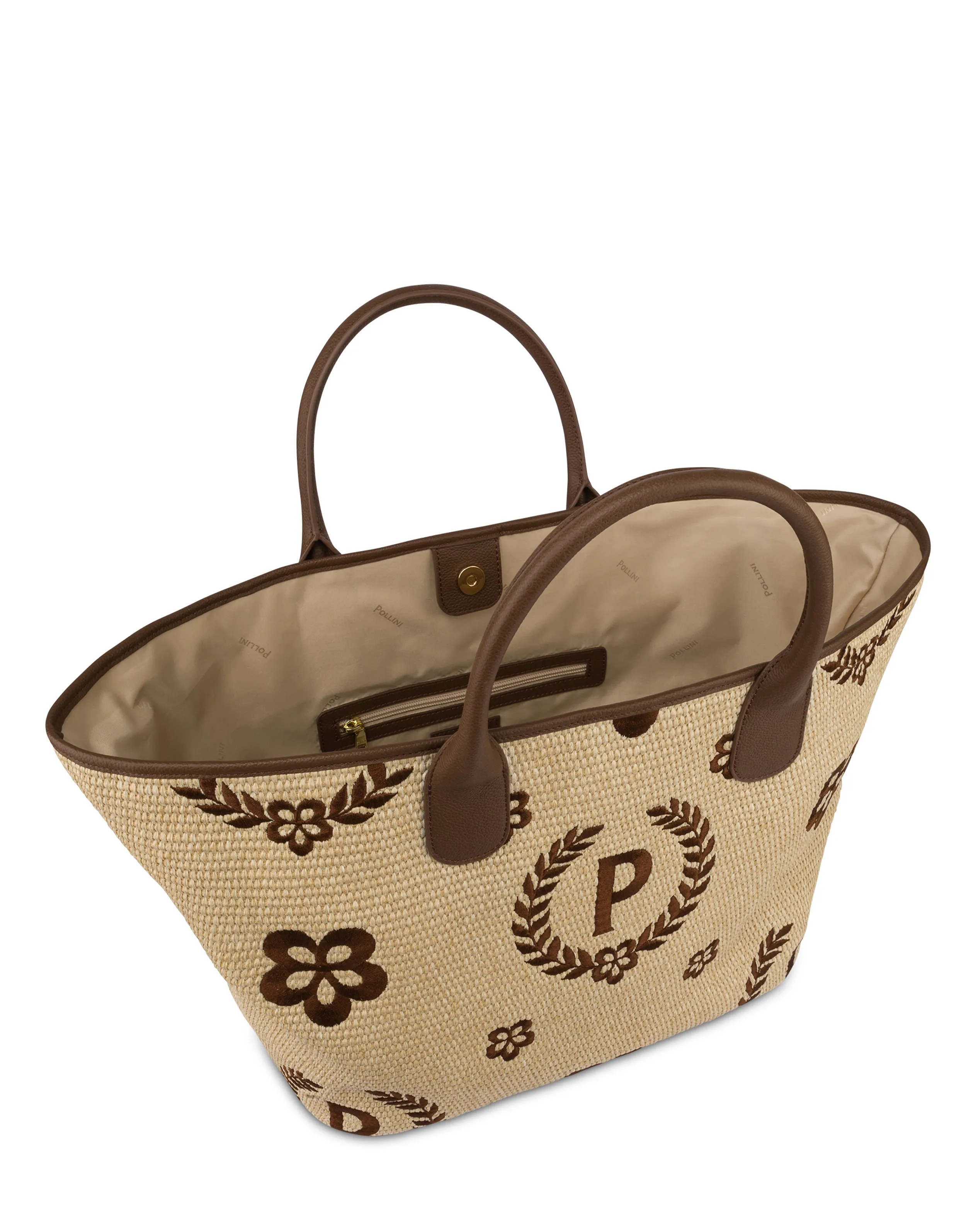     Linea Heritage Tote Bag In Paglia Macro Heritage Big Naturale/t.moro/marrone