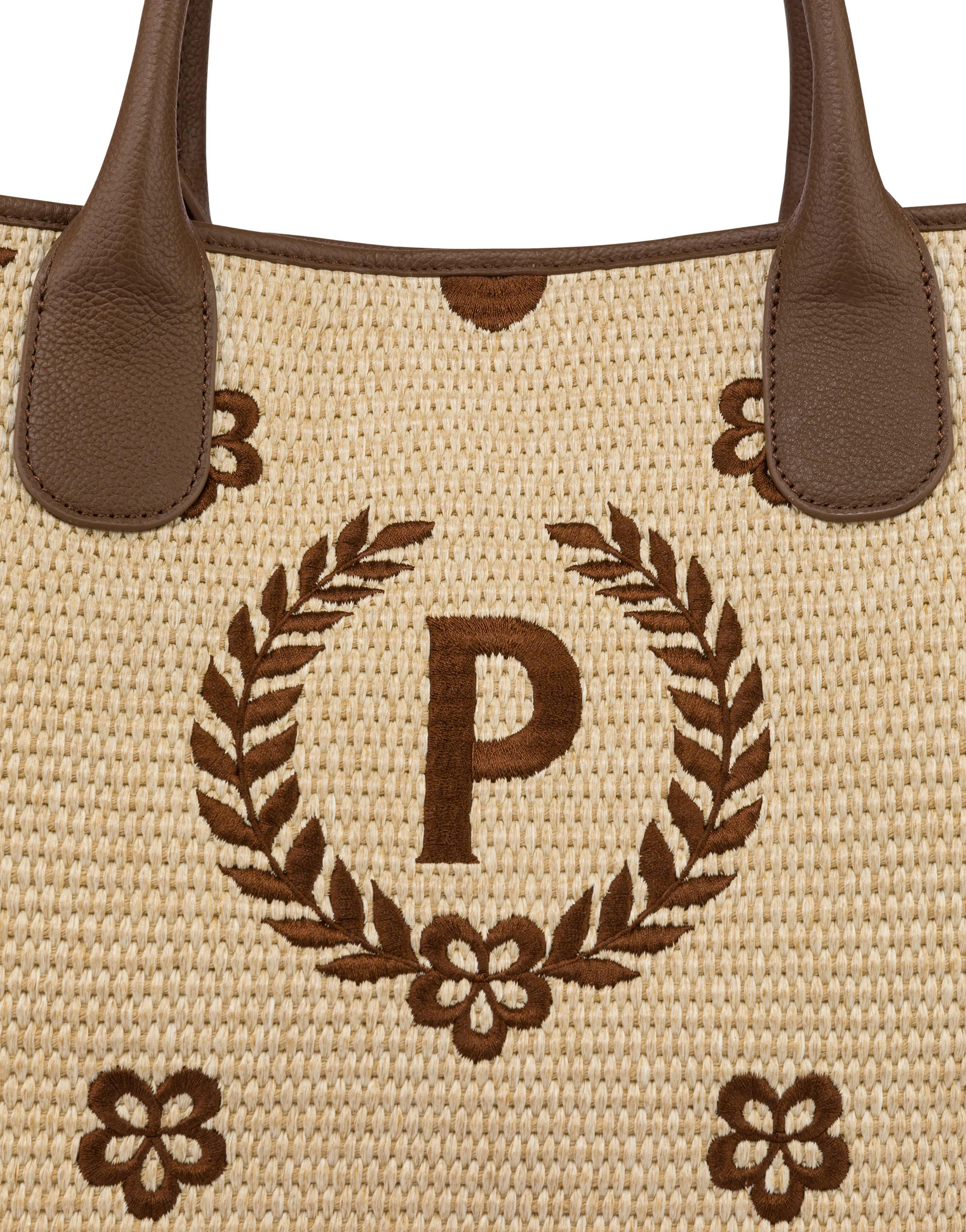     Linea Heritage Tote Bag In Paglia Macro Heritage Big Naturale/t.moro/marrone