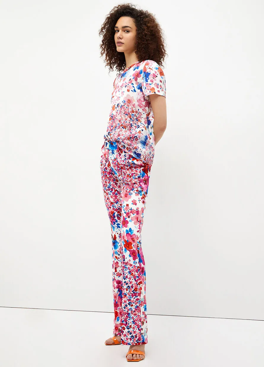 Liu Jo Floral Print T-Shirt / White