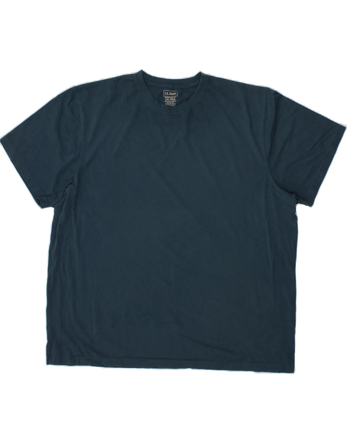 L.L.BEAN Mens Traditional Fit T-Shirt Top 2XL Blue Cotton